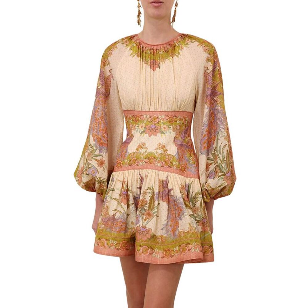 Zimmermann Women Indra Mini Dress In Cotton And Silk Blend - Picture 3 of 5